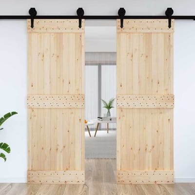 vidaXL - Vlakke - deur - NARVIK - 80x210cm - Massief - Pine - Hout - (Onbehandeld)