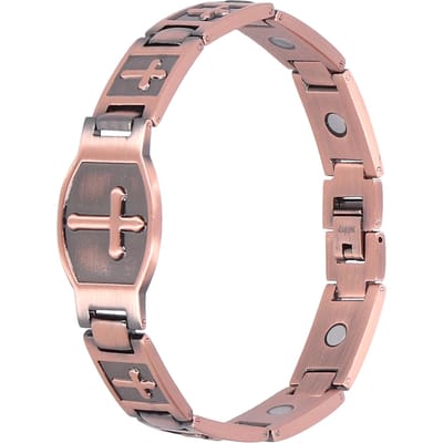 Koperen Magnetisch Armband Verstelbare Lengte Mannen Vrouwen Magnetische Therapie Armband gray