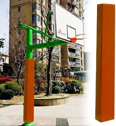 Basketbalpaal Beschermhoes - Paal Kussen Vulling - Veiliger Sporten - Dikke Anti-botsing Demping - 183 cm Hoog - Oranje