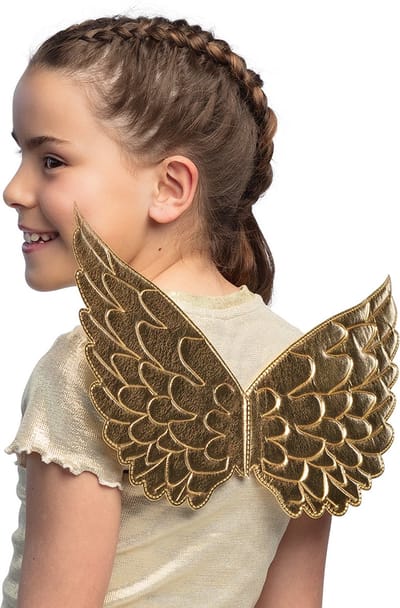 Boland - Vleugels engel Aurora goud Goud - Kinderen en volwassenen - Vrouwen - Engel - Fantasy - Feeën - Festival - Carnaval - Kinderfeestje - Themafeest