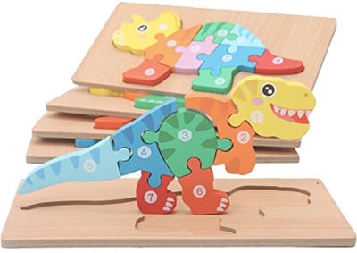 Vaardigheidspuzzels voor Peuters – Dino Puzzelset voor Ouders met Kinderen van 3-5 Jaar | Educatief Speelgoed voor Ontwikkeling