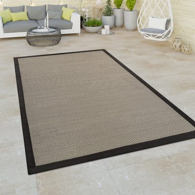 Paco Home Binnen- en buitentapijt voor balkon of terras, sisallook, in grijs, groen en verschillende kleuren 120x170 cm