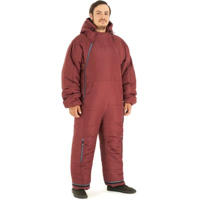Selk’bag Original - Draagbare Slaapzak - Kampeerbenodigdheden - Kampeeruitrusting - 100% Gerecycled - 2 Isolatielagen - Bourgondië Aarde - S
