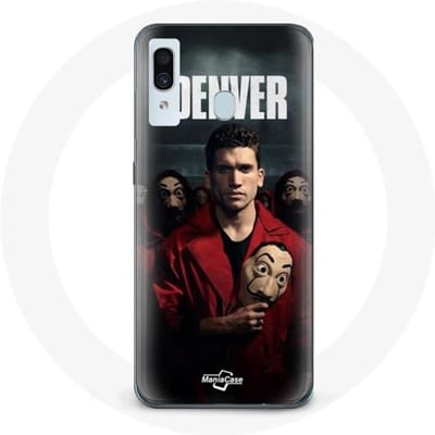 Coque pour Samsung Galaxy A20 La Casa De Papel Denver Masque