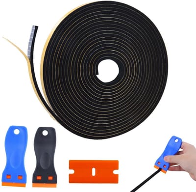 Dailygoods- Deurafdichting 5 m - Waterdichte Afdichtingsstrip - Schuimrubberen Afdichting - Zelfklevend - Duurzaam - Bestand tegen -40 °C tot +120 °C - Afdichtingsband