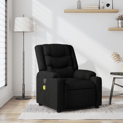 vidaXL - Massagestoel - met - zwarte - stof