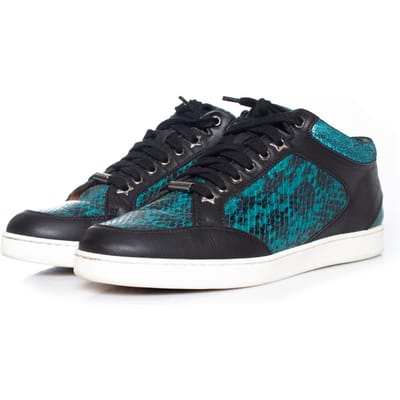 Jimmy Choo Miami metallic slangenprint sneakers