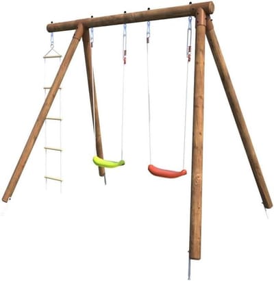 Houten Gymset met Schommel - Speeltoestel Buiten - Kinderen Spelen - Duurzaam Behandeld Hout