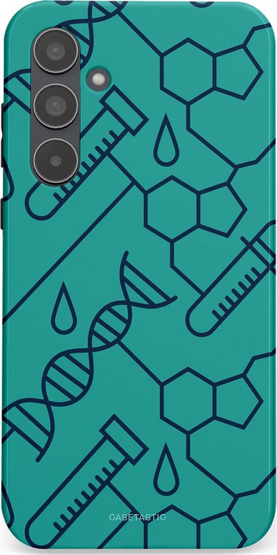 Casetastic hoesje geschikt voor Samsung Galaxy A55 - Dubbellaagse bescherming - DNA Creaties - Fashion Case - Turquoise