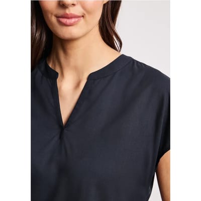 Blouse met losse schouders en gespleten hals