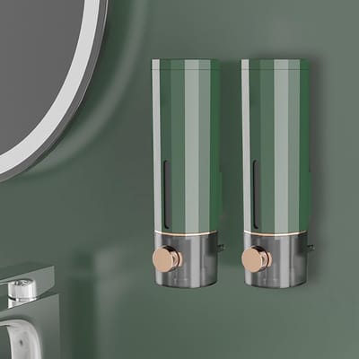 Zeepdispenser voor Wandmontage zonder Boren - Hygiënisch en Praktisch - Geschikt voor Badkamer en Keuken - Stijlvol Design met Transparant Venster - Eenvoudige Installatie