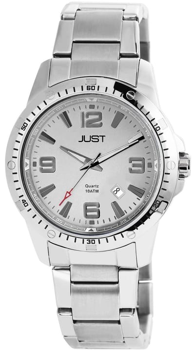 JUST herenhorloge roestvrij staal Colby, datumweergave
