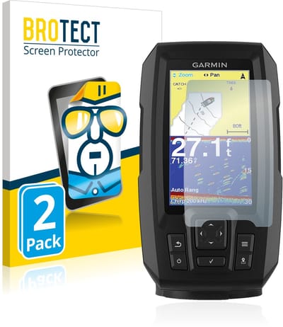BROTECT - Screenprotector voor Garmin Striker Vivid 4cv - Folie Beschermfolie transparant 2 Stuks