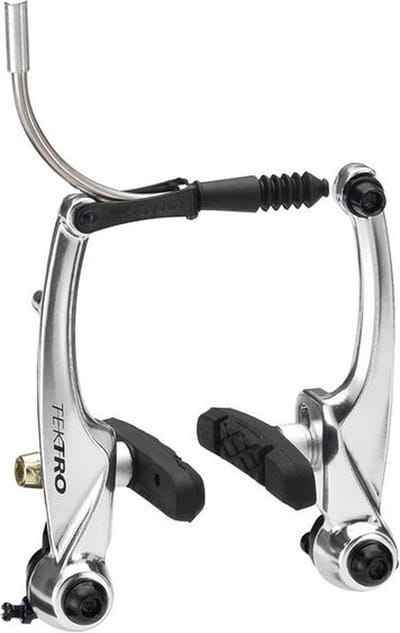 Tektro V-brake remset - 102 mm arm - 60 mm remblok - Anodized aluminium - Zwart