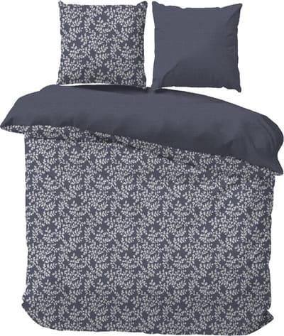 iSleep Dekbedovertrek Morris - Tweepersoons - 200x200/220 cm - Blauw