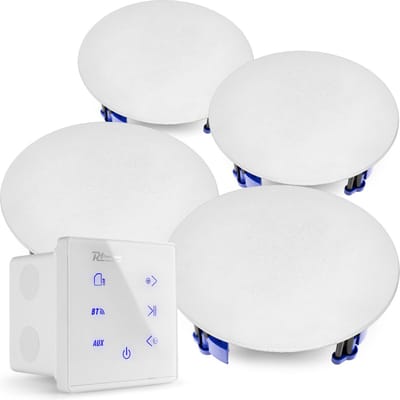 Inbouw versterker met 4 plafondspeakers - Power Dynamics Powerline A100WSet