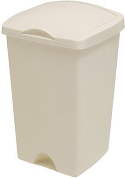Afvalbak 'Emma' - Afvalemmer Flip Bin - 50 liter - Crème