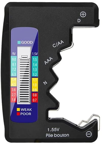 Universele Digitale Batterij Tester met LCD Scherm voor AA, AAA, 9V en Knoopcellen