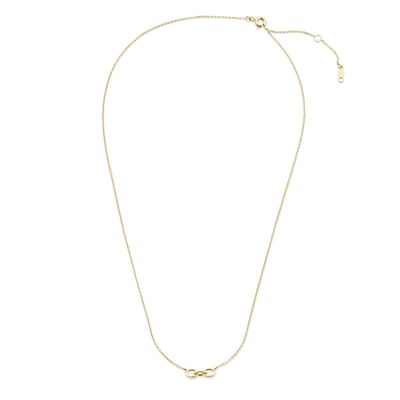 New Bling 9NBG-0346 Gouden Ketting - Dames - Schakels - 4 x 13 mm - Ankerschakel - 0,85 mm Dikte - 38 + 2,5 + 2,5 cm - 14 Karaat - Goud