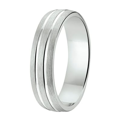 Gerhodineerd Zilver Ring A304 - 5 Mm Zonder Steen 1315261