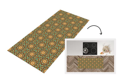 Keukenloper 120x50 cm - Keukenmat vinyl Bloemen - Vintage - Patronen - Bohemian - Mandala - Keukenmatten loper - Keuken vloerkleed tapijt