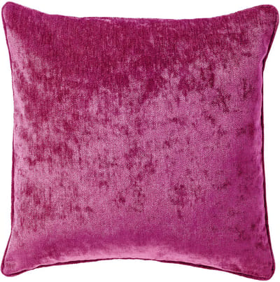 Dutch Decor LEWY - kussenhoes 45x45 cm - glansvelours - Festival Fuchsia - roze - met rits - zonder binnenkussen