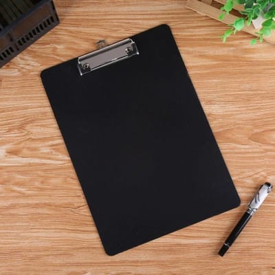 Schrijfblok A4 Schrijfklembord Met Laag Profiel Gouden Klem Schrijftablet A4 Papier Organizer Schrijfblok Documentenmap zwart