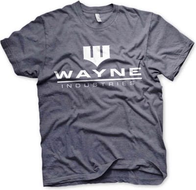 DC Comics Batman Heren Tshirt -S- Wayne Industries Logo Blauw