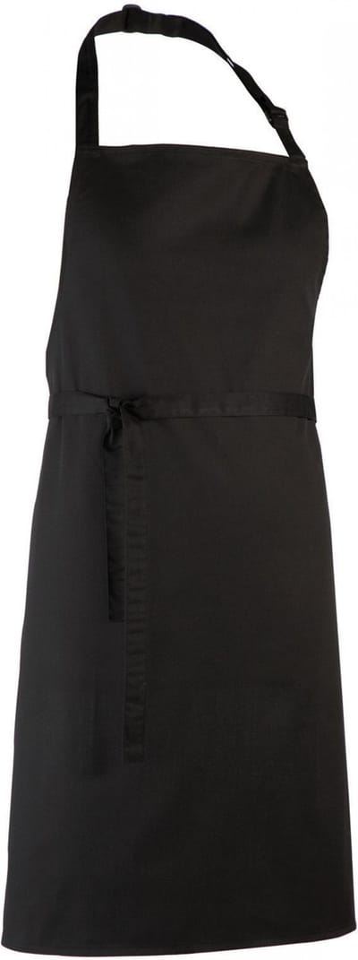 Schort/Tuniek/Werkblouse Unisex One Size Premier Black 65% Polyester, 35% Katoen