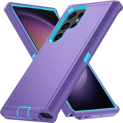 Super stevige Hoesje – 3-in-1 Rugged Armor Case – Schokbestendig PC & TPU – Geschikt voor Galaxy S25-Paars