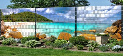 Hek Privacy Strips - Zichtwerende Rol - Tuin Decoratie - Panorama Motief - XXL - Lagune 2