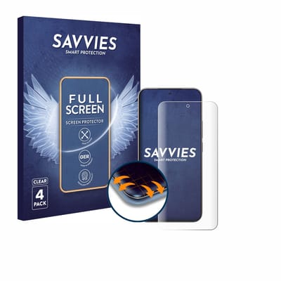 Savvies - Screenprotector voor Xiaomi 15T Pro - Folie Beschermfolie transparant volledig dekking 4 Stuks