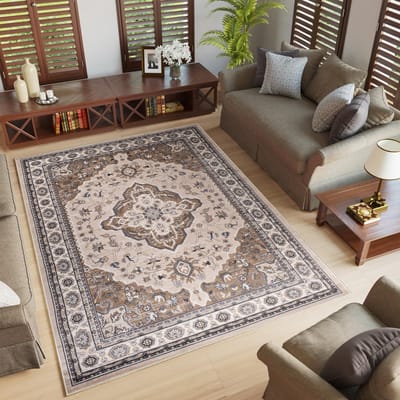 Tapiso Colorado Vloerkleed Grijs Modern Oosters Woonkamer Tapijt Maat- 120x170