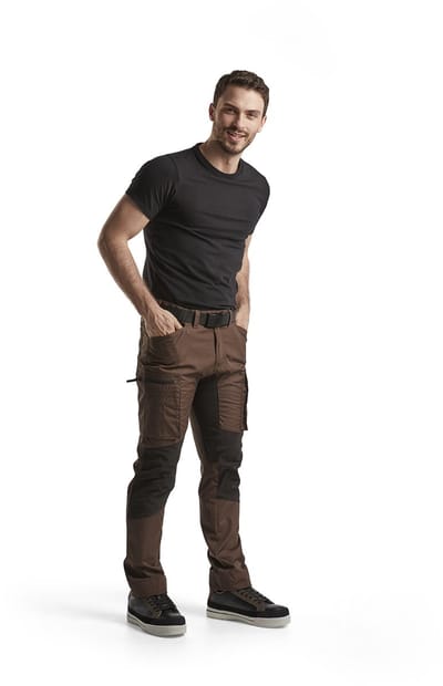 Blaklader Service werkbroek met stretch 1459-1845 - Bruin/Zwart - C44