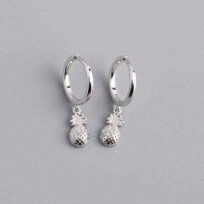 Nieuwe 925 Sterling Zilver Kristal Ananas Stud Oorbel Voor Vrouwen Feest Sieraden Pendientes Accessoires Eh1136