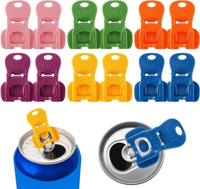 Kleurige Handmatige Blikopener Set van 12 Stuks, Perfect voor Bier, Frisdrank en Dranken, Ideaal voor Thuisgebruik en Feesten