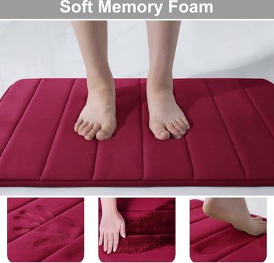 Badmat, antislip, hoogpolig, machinewasbaar, waterabsorberend en zachte microvezels, 60x90 cm