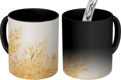 Magische Mok - Foto op Warmte Mokken - Koffiemok - Pampasgras - Zon - Gras - Magic Mok - Beker - 350 ML - Theemok