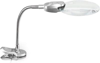 Vergrootglas met lamp - Tafelvergroter - Gedetailleerd Werk - Dubbele Optische Lens - 90MM Lens - Zilverwit