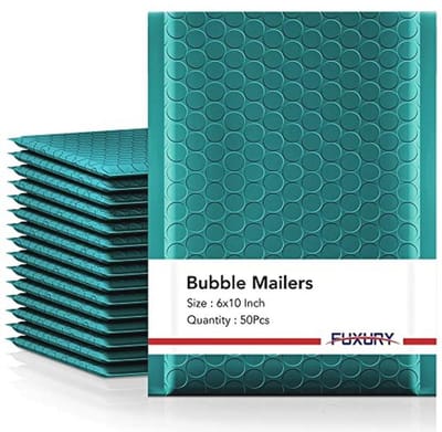 Dikke Gewatteerde Bubble Mailers 15 x 10 Inch - 50 Stuks Waterbestendige Verzending Enveloppen voor Kleine Bedrijven