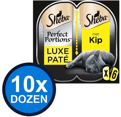 10x Sheba - Perfect Portions Adult Pate Kip Multipack 6x - Kattenvoer Natvoer - 225 g