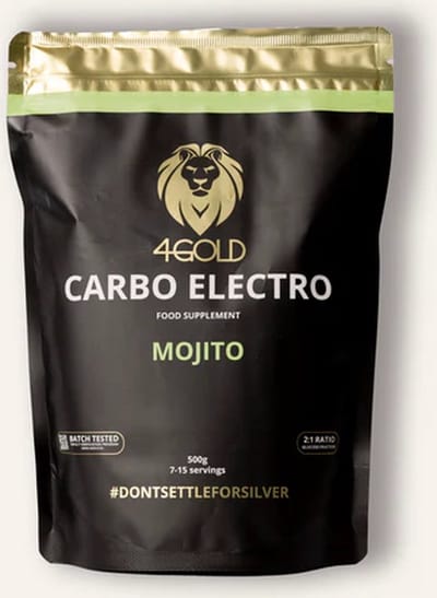 4GOLD Sportdrank Carbo Electro - Mojito smaak (500gram) / Sportdrank met Electrolyten voor duursporters