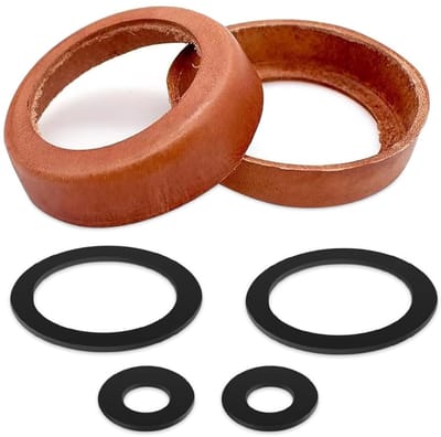 Riisoyu 2-delige Vervangingsset voor Handpomp Type 75 - Lederen Cuffs en Seals