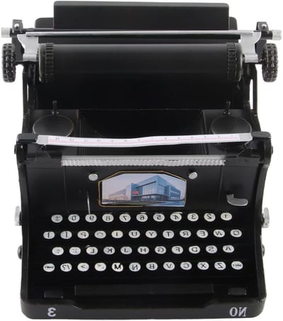 Draagbare Vintage Typemachine, Handgemaakt Antiek Model van IJzer, Functionele Retro Decoratie voor Thuis en Kantoor, Uniek Cadeau en Interieuraccessoire