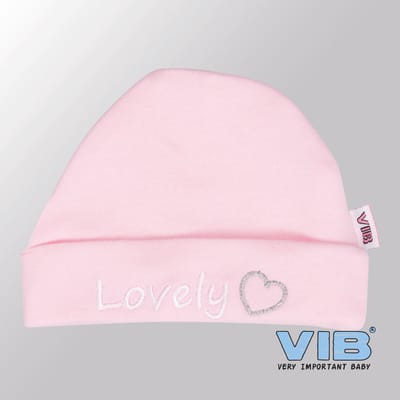 VIB® - Muts rond - Lovely (Roze) - Babykleertjes - baby muts - baby muts newborn - baby mutsje - baby cadeau - kraam cadeau - baby aankodiging