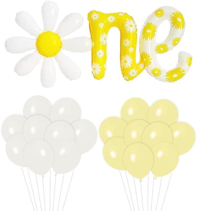 Allecto - Verjaardag Decoratie - Latex Ballonnen - Geel en Wit - Feestversiering - 20 Stuks - Geschikt voor Kinderfeestje - Kleurenset
