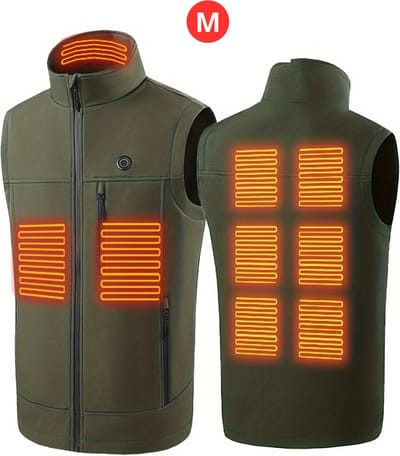 Livano Elektrische Bodywarmer - Oplaadbaar Verwarmde Bodywarmer - Jas - Heated Vest - Heren - Maat M - Groen