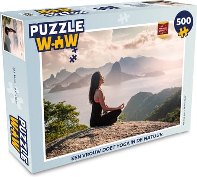 Puzzel Een vrouw doet yoga in de natuur - Legpuzzel - Puzzel 500 stukjes