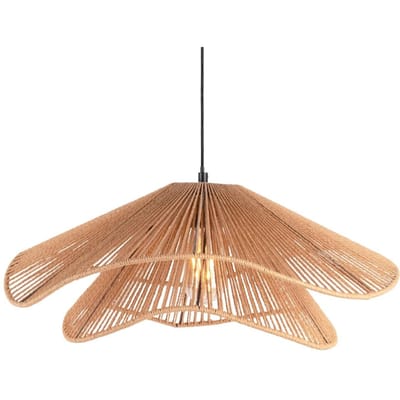 Leitmotiv Hanglamp Sombra Double - Naturel - 60x60x22.5cm - Modern - Hanglampen Eetkamer, Slaapkamer, Woonkamer