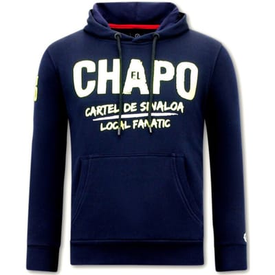 Hoodie Heren Print - El Chapo - Blauw / Navy